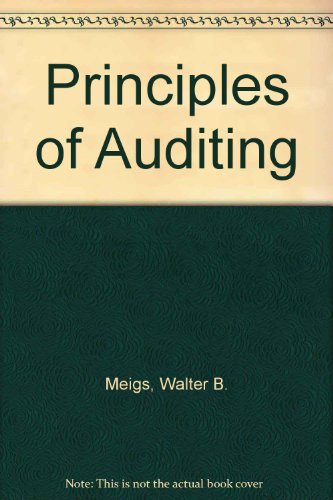 Imagen de archivo de Principles of auditing (The Robert N. Anthony/Willard J. Graham series in accounting) a la venta por HPB-Red