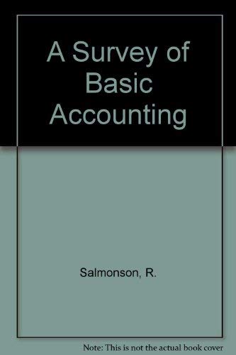 Imagen de archivo de A survey of basic accounting (The Robert N. Anthony/Willard J. Graham series in accounting) a la venta por HPB-Red