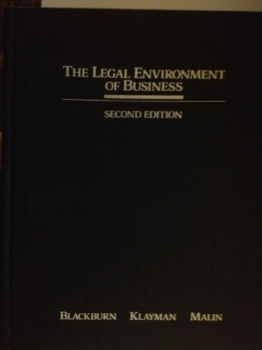 Beispielbild fr The legal environment of business zum Verkauf von Wonder Book