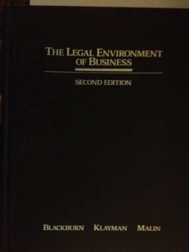 Stock image for The legal environment of business for sale by Wonder Book