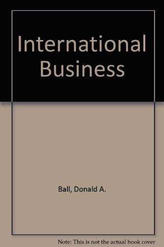 Beispielbild fr International Business zum Verkauf von Wonder Book