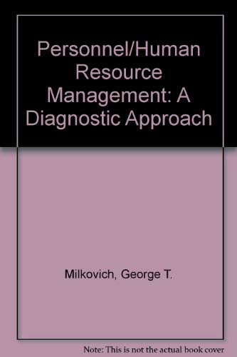 Beispielbild fr Personnel/Human Resource Management: A Diagnostic Approach zum Verkauf von Irish Booksellers