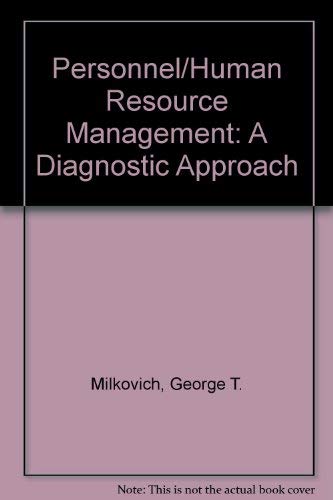 Imagen de archivo de PERSONNEL - HUMAN RESOURCE MANAGEMENT: A Diagnostic Approach a la venta por Russ States