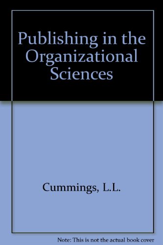 Imagen de archivo de Publishing in the Organizational Sciences a la venta por BookHolders