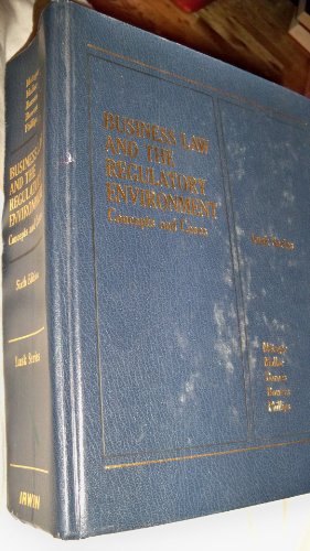 Beispielbild fr Business law and the regulatory environment: Concepts and cases (Lusk series) zum Verkauf von HPB-Red