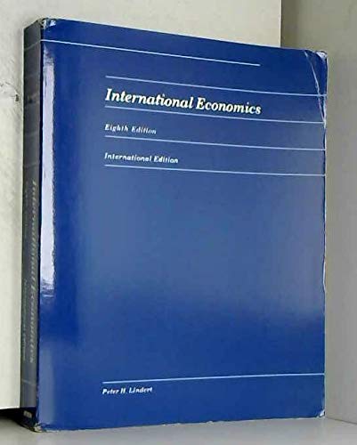 Beispielbild fr International Economics zum Verkauf von Better World Books