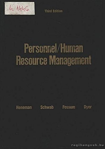 Stock image for Personnel/Human Resource Management (The Irwin series in management and the behavioral sciences) for sale by Kennys Bookstore