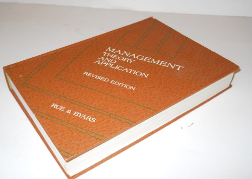 Stock image for Management: Theory and Application for sale by ThriftBooks-Atlanta
