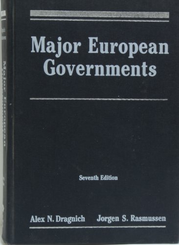 9780256033892: Major European governments (The Dorsey series in political science)