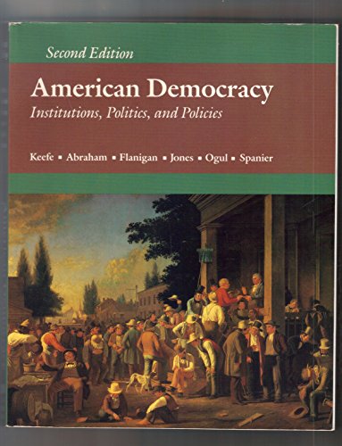 Beispielbild fr American democracy: Institutions, politics, and policies zum Verkauf von Wonder Book