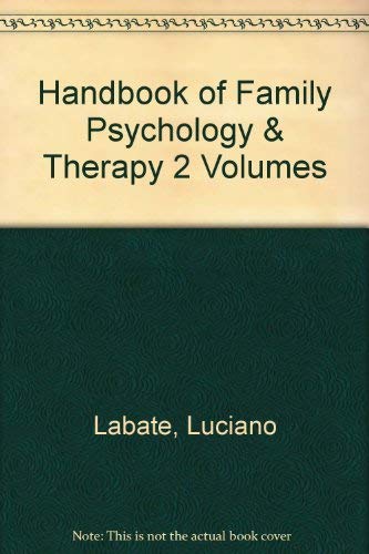 Imagen de archivo de The Handbook of Family Psychology and Therapy a la venta por Better World Books