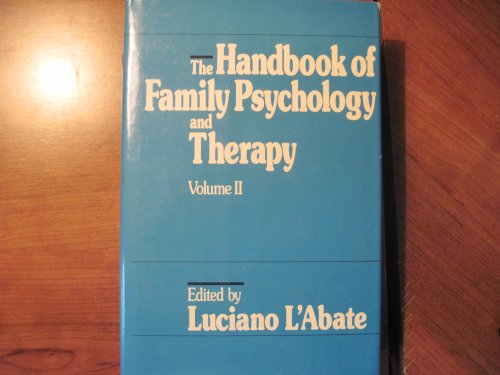 Imagen de archivo de The Handbook of Family Psychology and Therapy a la venta por HPB-Red