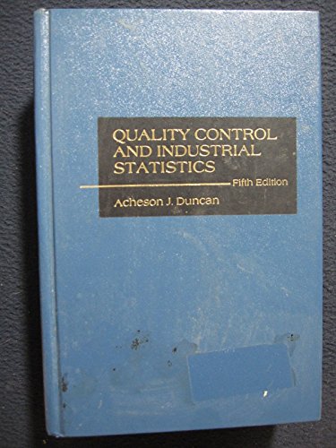 9780256035353: Quality Control and Industrial Statistics