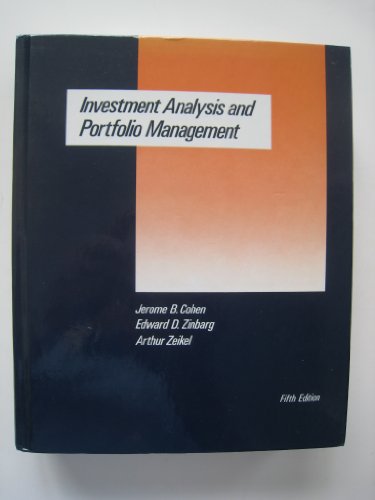 Stock image for Investment Analysis and Portfolio Management for sale by Front Cover Books