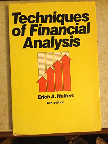 Imagen de archivo de Techniques of Financial Analysis a la venta por Project HOME Books