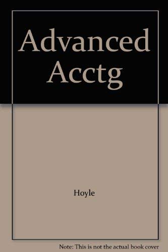 Advanced Accounting (9780256036961) by Hoyle, Joe Ben