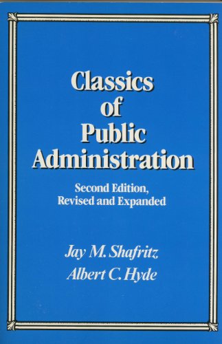 Imagen de archivo de Classics of public administration a la venta por Open Books