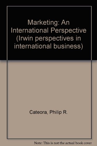 Stock image for Marketing: An International Perspective for sale by BooksRun