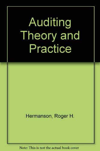 Stock image for Auditing theory and practice (Robert N. Anthony/Willard J. Graham series in accounting) for sale by HPB-Red