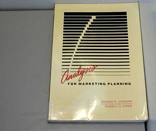 Beispielbild fr Analysis for Marketing Planning (Instructor's Edition) zum Verkauf von BookHolders