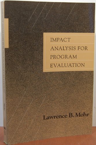 Imagen de archivo de Impact Analysis for Program Evaluation a la venta por Better World Books