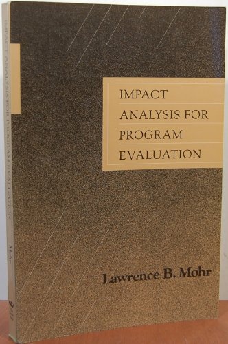 Stock image for Impact Analysis for Program Evaluation for sale by Better World Books