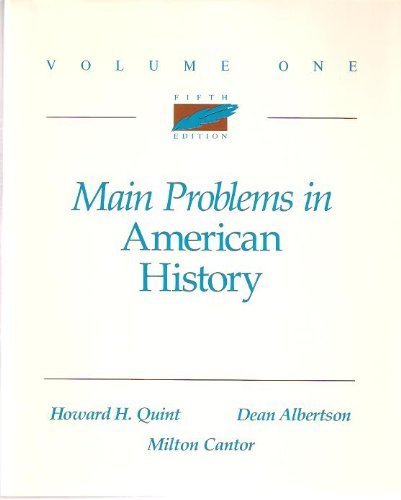 Beispielbild fr Main problems in American history zum Verkauf von HPB-Ruby