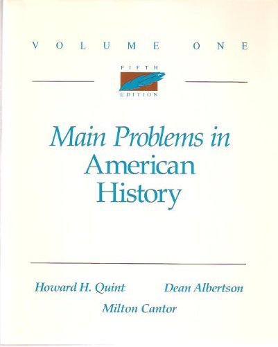 Stock image for Main problems in American history for sale by HPB-Ruby