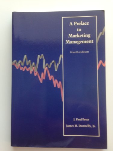 Imagen de archivo de Preface to Marketing Management a la venta por Toscana Books