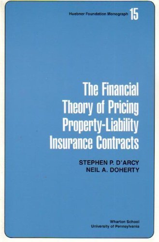 Beispielbild fr The Financial Theory of Pricing Property-Liability Insurance Contracts zum Verkauf von ThriftBooks-Dallas