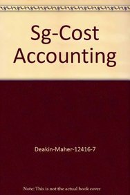 9780256069174: Sg-Cost Accounting