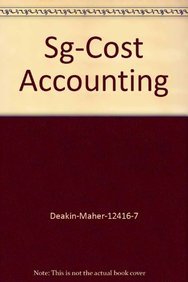 Stock image for Cost Accounting for sale by Better World Books