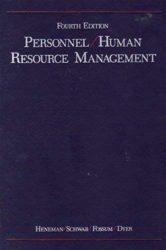 Imagen de archivo de Personnel-Human Resource Management a la venta por Better World Books