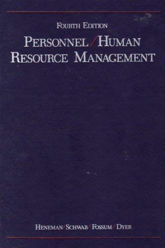 Stock image for Personnel-Human Resource Management for sale by Better World Books