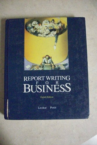 Imagen de archivo de Report Writing for Business a la venta por HPB-Red