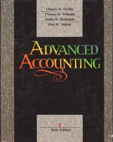 Beispielbild fr Advanced Accounting zum Verkauf von HPB-Red