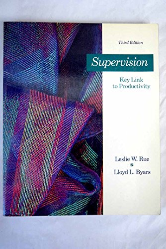 9780256071283: Supervision, Key Link to Productivity (Irwin Publications in Economics)