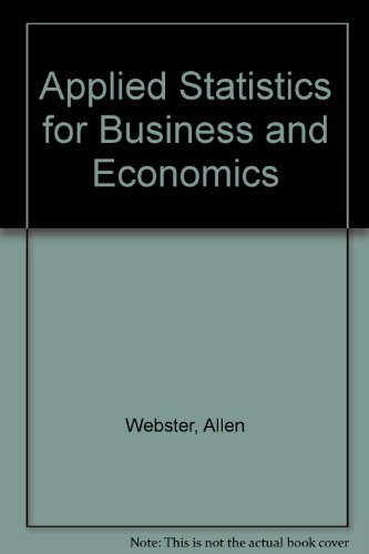 Imagen de archivo de Applied Statistics for Business and Economics a la venta por Better World Books
