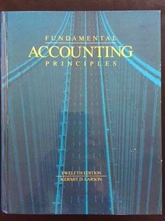 Beispielbild fr Fundamental accounting principles zum Verkauf von Wonder Book