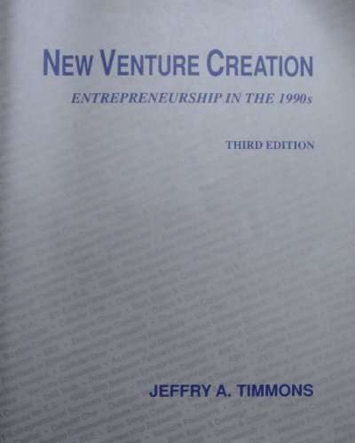 Imagen de archivo de New Venture Creation : Entrepreneurship in the 1990's a la venta por Better World Books