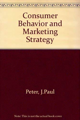 Beispielbild fr Consumer Behavior and Marketing Strategy zum Verkauf von Better World Books