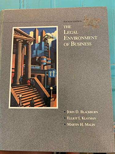 Imagen de archivo de The Legal Environment of Business a la venta por Better World Books