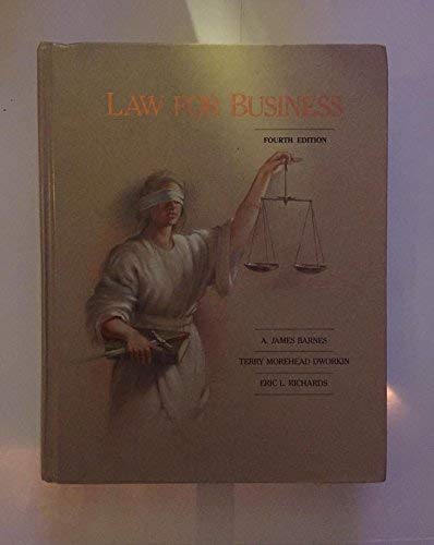 Imagen de archivo de Law for Business a la venta por Better World Books