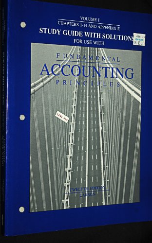 Imagen de archivo de Fundamental Accounting Principles/Study Guide With Solutions a la venta por Wonder Book