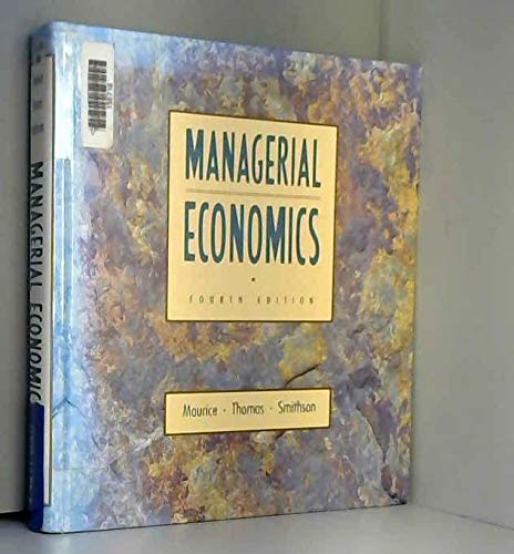 Imagen de archivo de Managerial Economics: Applied Microeconomics for Decision Making a la venta por Austin Goodwill 1101