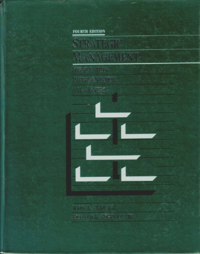 Imagen de archivo de Strategic Management: Formulation, Implementation, and Control (Irwin Series in Management and the Behavioral Sciences) a la venta por Wonder Book