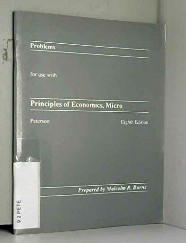 Beispielbild fr Principles of Economics : Micro zum Verkauf von Better World Books