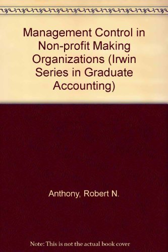 9780256086423: Management Control in Non-profit Making Organizations