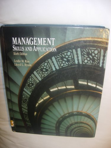 Imagen de archivo de Management: Skills and Application a la venta por Wonder Book