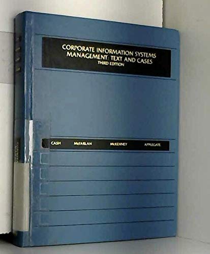 Stock image for Corporate Information Systems Management: Text and Cases for sale by HPB-Red